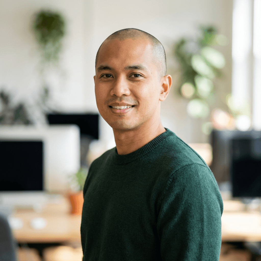 Portrait of a male consultant in business casual attire